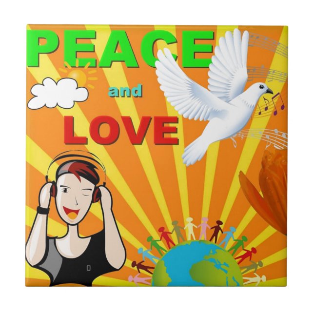 Peace & Love Tile (Front)