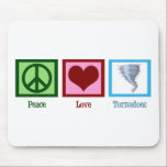 Peace Love Tornadoes Mouse Pad<br><div class="desc">Go Tornadoes!</div>