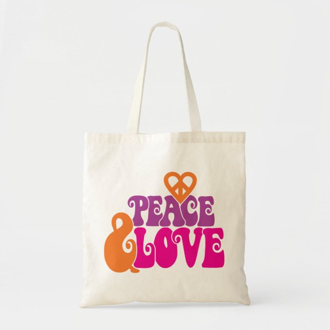 Peace & Love Tote Bag (Front)