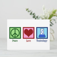 Peace Love Toxicology Cute Toxicologist