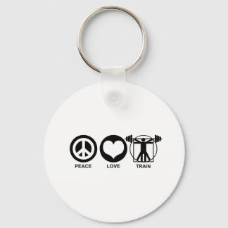 Peace Love Train Key Ring