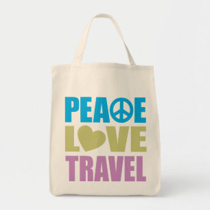 Peace Love Travel Tote Bag