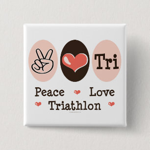 Peace Love Tri Button