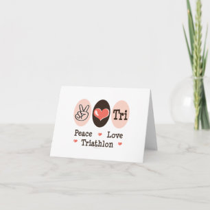 Peace Love Tri Note Card