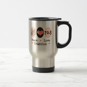Peace Love Triathlon Travel Mug