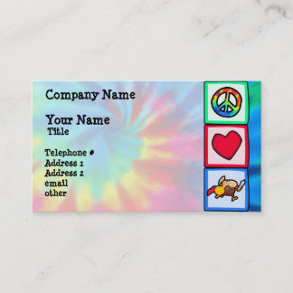 Peace, Love, Trojans Business Card