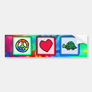Peace, Love, Turtles Bumper Sticker