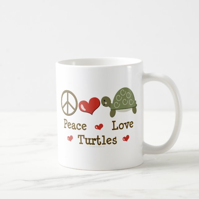 Peace Love Turtles Mug (Right)