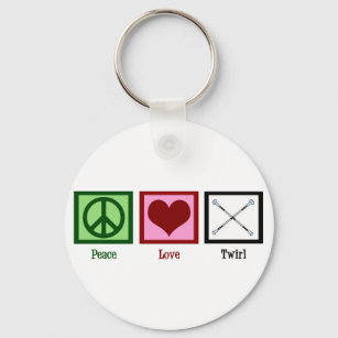 Peace Love Twirl Key Ring