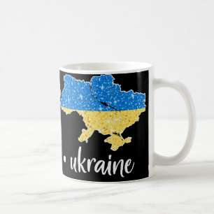 PEACE LOVE UKRAINE BLUE YELLOW COFFEE MUG