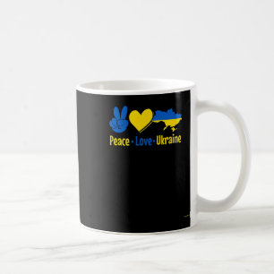 Peace Love Ukraine Flag Shirt Men Women Men Suppor Coffee Mug