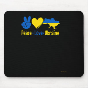 Peace Love Ukraine Flag Shirt Men Women Men Suppor Mouse Pad