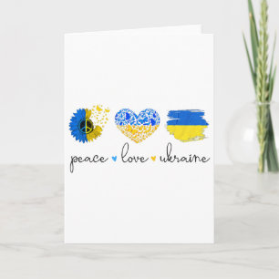 Peace Love Ukraine Ukrainian Flag Colors Ukraine S Card