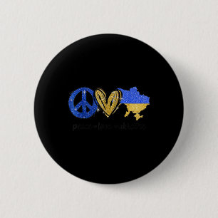 Peace Love Ukraine Ukrainian Flag I Stand With Ukr 6 Cm Round Badge