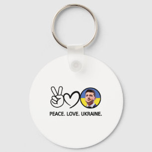Peace Love Ukraine Volodymyr Zelensky Ukrainians S Key Ring