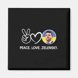 Peace Love Ukraine Volodymyr Zelensky Ukrainians S Magnet
