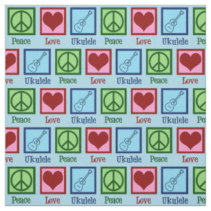 Peace Love Ukulele Fabric