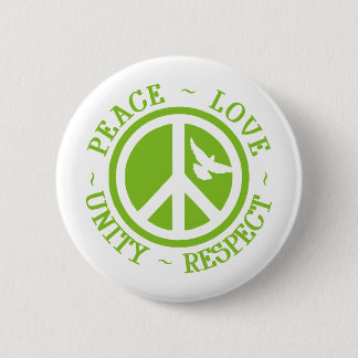 Peace Love Unity Respect 6 Cm Round Badge