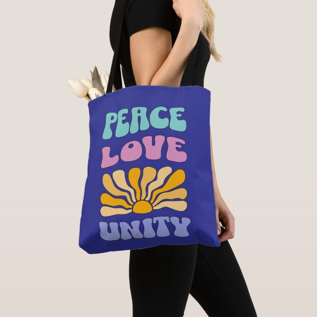 Peace Love Unity Tote Bag (Close Up)