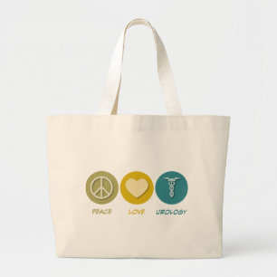 Peace Love Urology Large Tote Bag