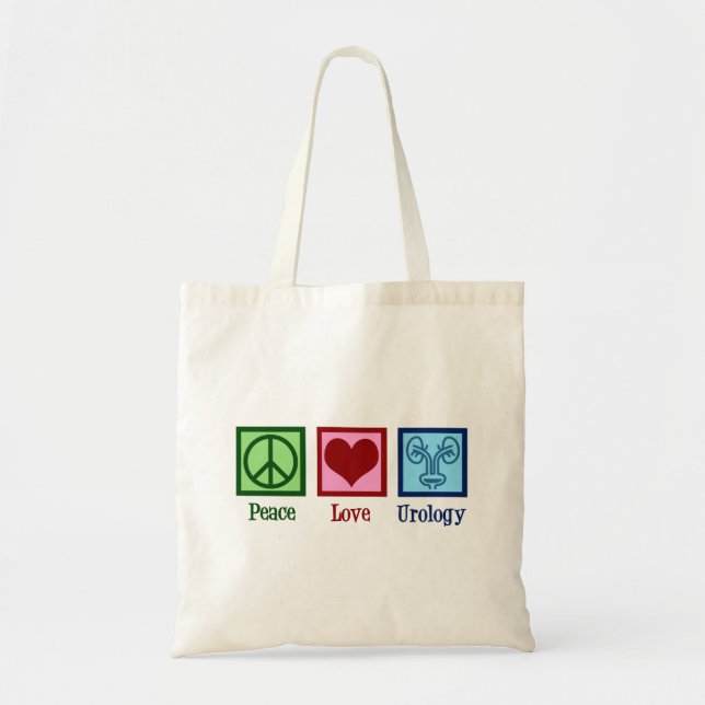 Peace Love Urology Office Cute Urologist Tote Bag (Front)