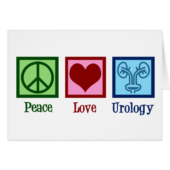 Peace Love Urology Office Holiday Card (Front Horizontal)