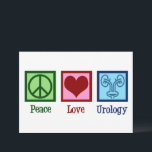 Peace Love Urology Office Urologist Card<br><div class="desc">Peace Love Urology. A cool urologist card for a urology doctor or nurse with a peace sign,  heart,  and picture of a bladder. Great urology department holiday cards.</div>