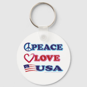 Peace-Love-USA Key Ring