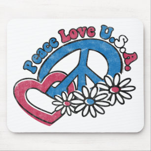 Peace Love USA Mousepad