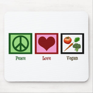 Peace Love Vegan Mouse Pad