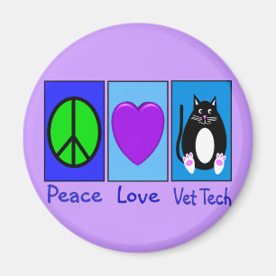 Peace Love Vet Tech Magnet