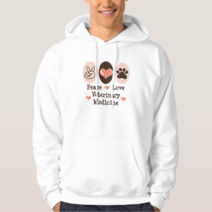 Peace Love Veterinary Medicine Hooded Sweatshirt