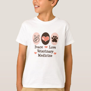 Peace Love Veterinary Medicine Kid T shirt
