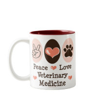 Peace Love Veterinary Medicine Mug