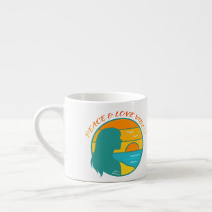 Peace & Love Vibes Espresso Cup