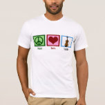 Peace Love Violin T-Shirt<br><div class="desc">Cute peace sign,  heart and violin.</div>