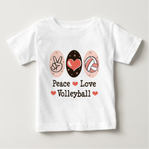 Peace Love Volleyball Infant Long Sleeve T shirt