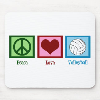 Peace Love Volleyball Mouse Pad