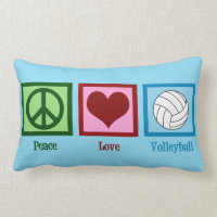Peace Love Volleyball Personalised Blue