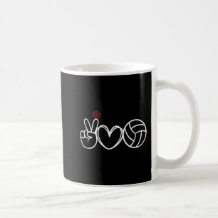 Peace Love Volleyball Player Graphic Coffee Mug