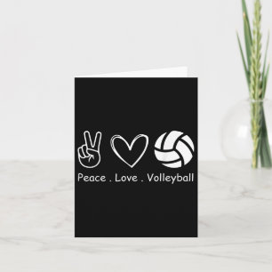Peace Love Volleyball Player Team Sport Volleyball Card