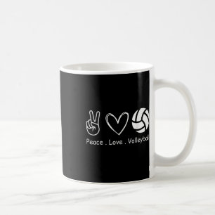 Peace Love Volleyball Player Team Sport Volleyball Coffee Mug