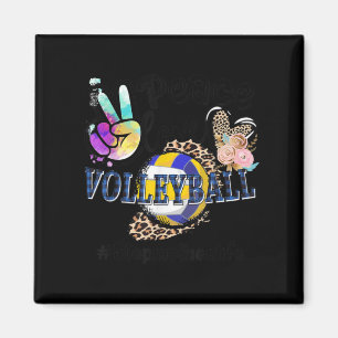 Peace Love Volleyball Stepmother Life Mum Grandma Magnet