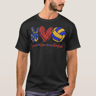 Peace Love Volleyball Volleyball Volleyball Coach  T-Shirt