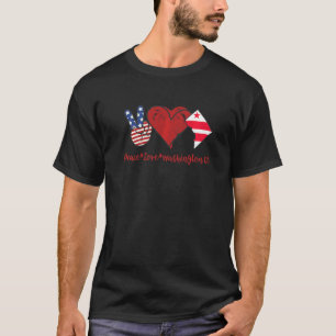 Peace Love Washington Dc T-Shirt