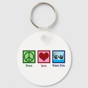 Peace Love Water Polo Key Ring