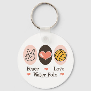 Peace Love Water Polo Keychain