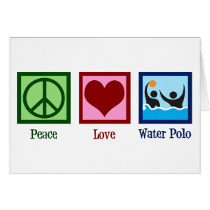 Peace Love Water Polo Team Holiday Card