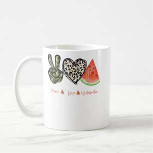 Peace Love Watermelon Happy Watermelon Day Fruit M Coffee Mug
