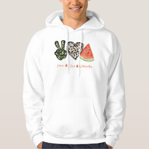 Peace Love Watermelon Happy Watermelon Day Fruit M Hoodie